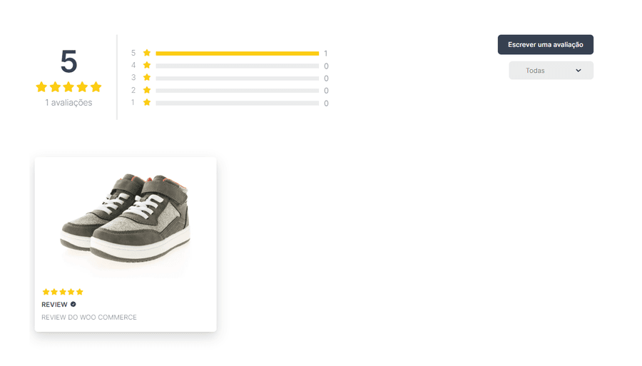 The reviews widget on a WooCommerce product page